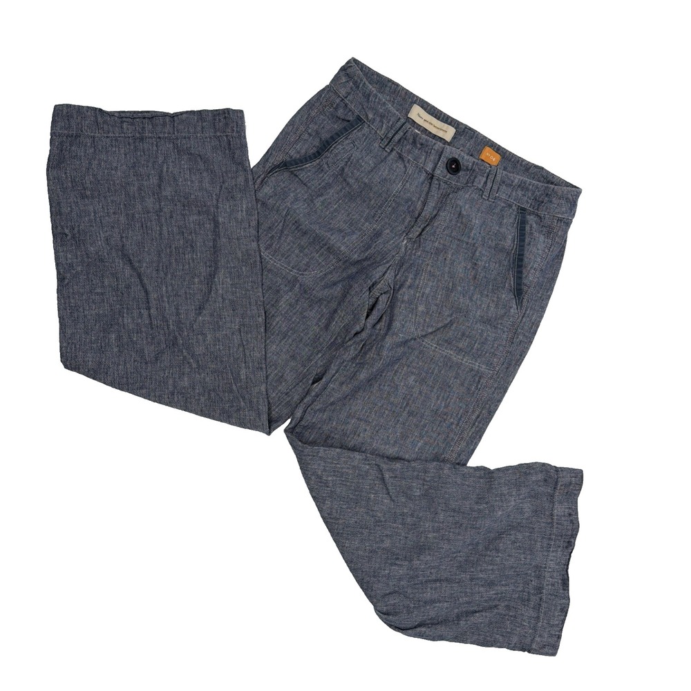 Pilcro and the Letterpress Linen Blend Pants Women's Sz 4 Anthropologie Wide Leg